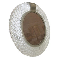 Hand Blown Murano Glass Frame or Vanity Mirror by Seguso