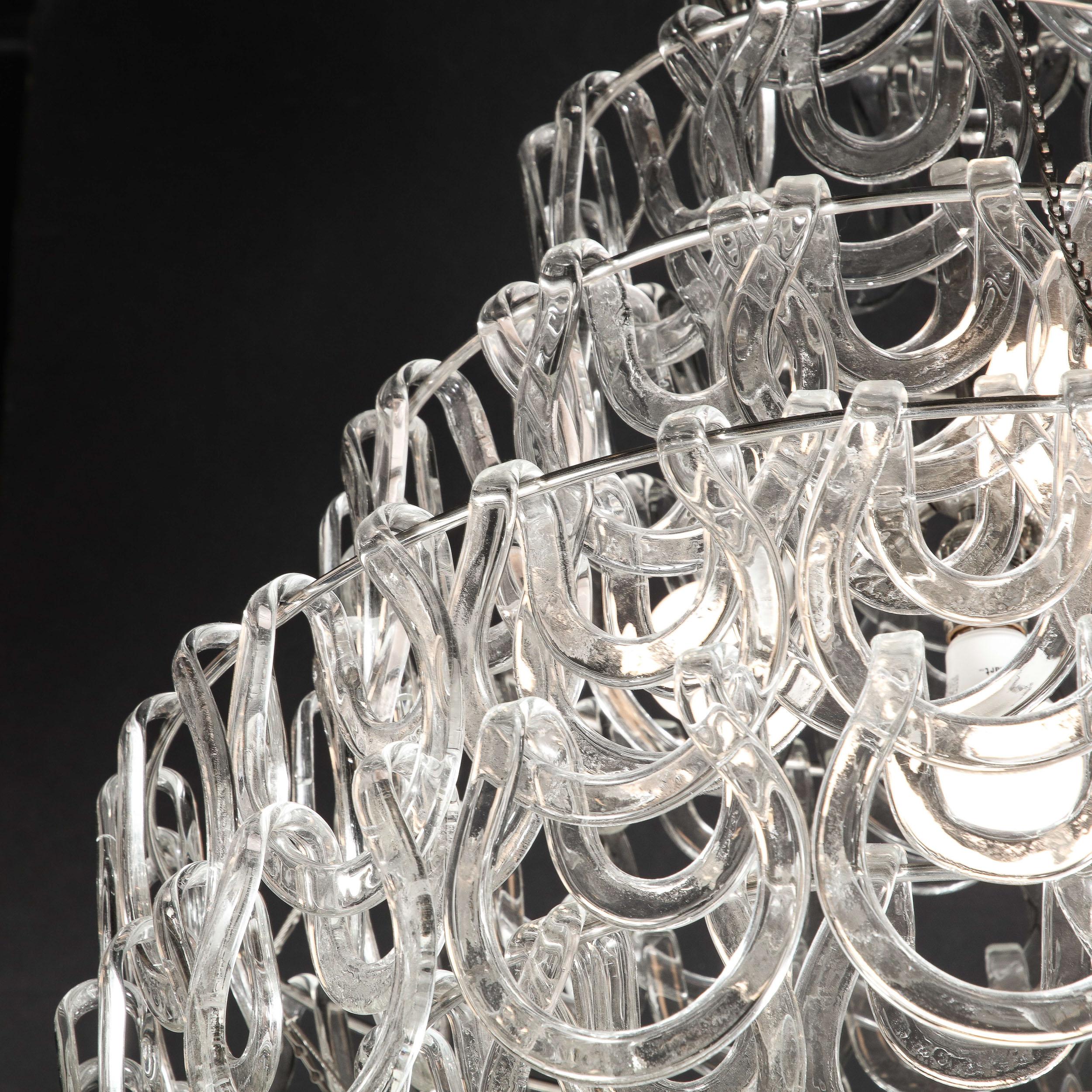 Lampadario Giogali 'Link' in vetro di Murano soffiato a mano di Mangiarotti per Vistosi in vendita 4