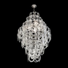 Lustre « Link » Giogali en verre de Murano soufflé à la main de Mangiarotti pour Vistosi