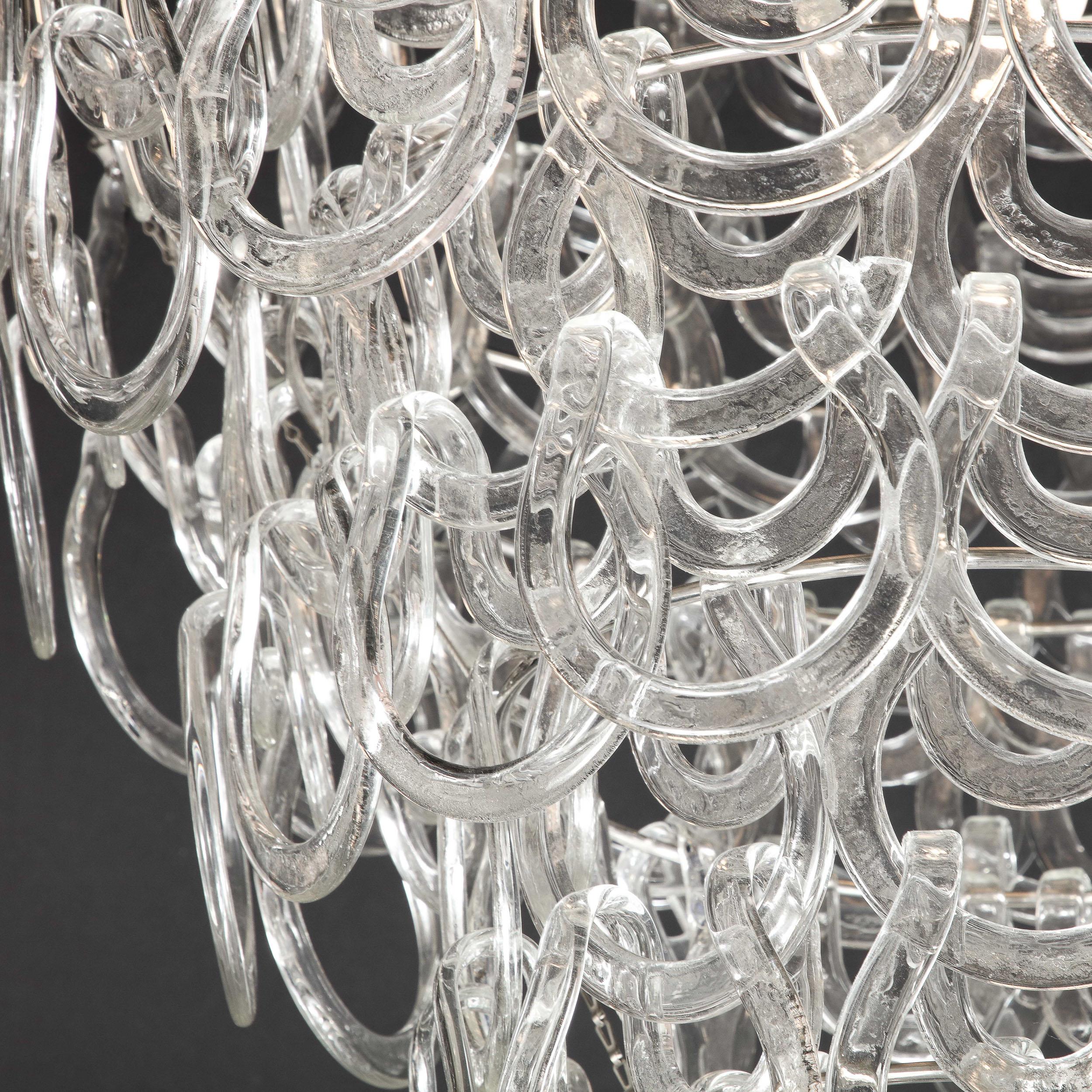 Lampadario Giogali 'Link' in vetro di Murano soffiato a mano di Mangiarotti per Vistosi in vendita 2