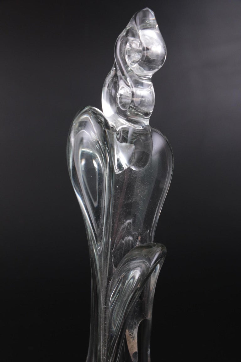 Materials: Glass
Signature: Signed
Period: 1970s, Vintage
Date: 1976
Origin: United States
Subject Matter: Abstract
Additional Information:
Signed -John Bingham 1976- to the underside of base.

Measurements:
16.50 inches high x 3.75 inches