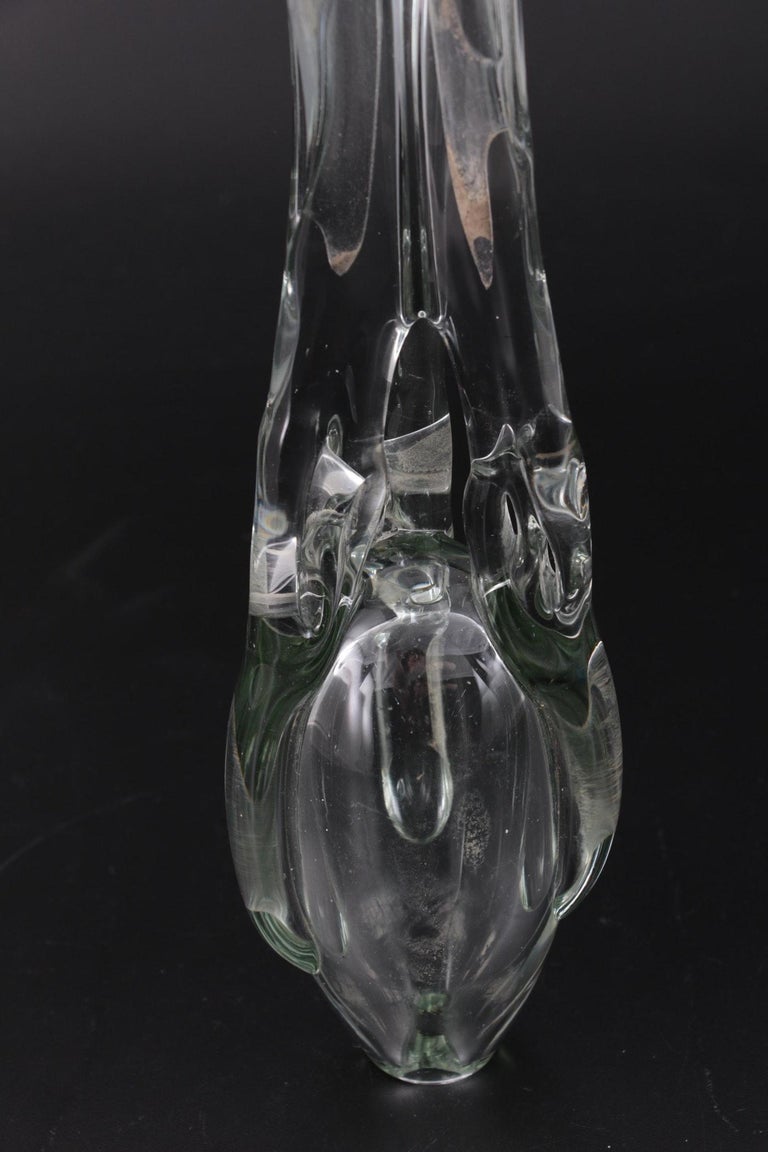American Handblown Studio Art Glass Sculpture by John Bingham, Signed and Dated 1976 For Sale