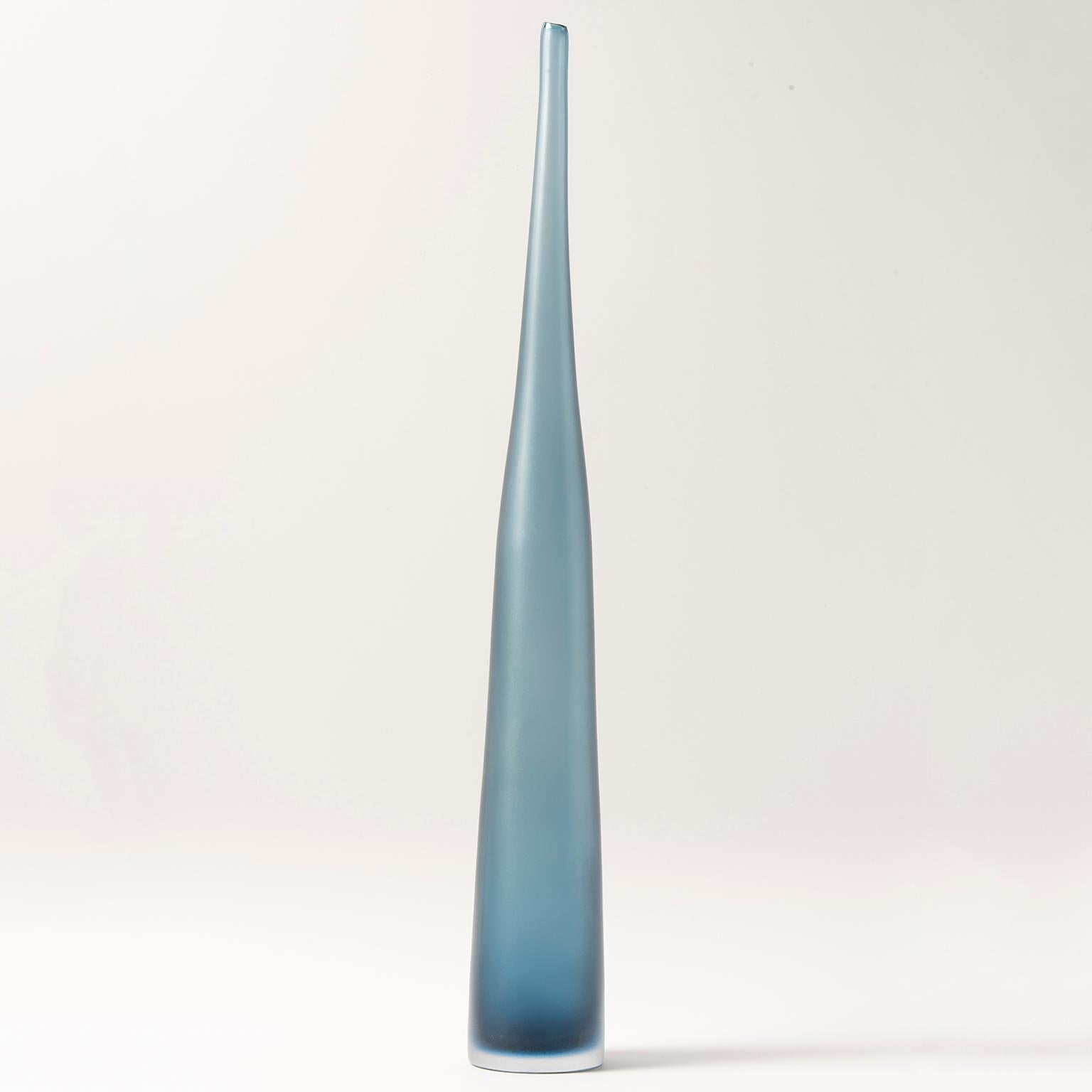 Modern Handblown Tall Murano Glass Wisteria Colored Vase