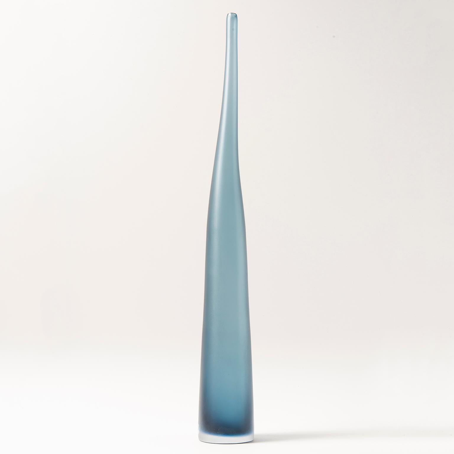 Handblown Tall Murano Glass Wisteria Colored Vase 1