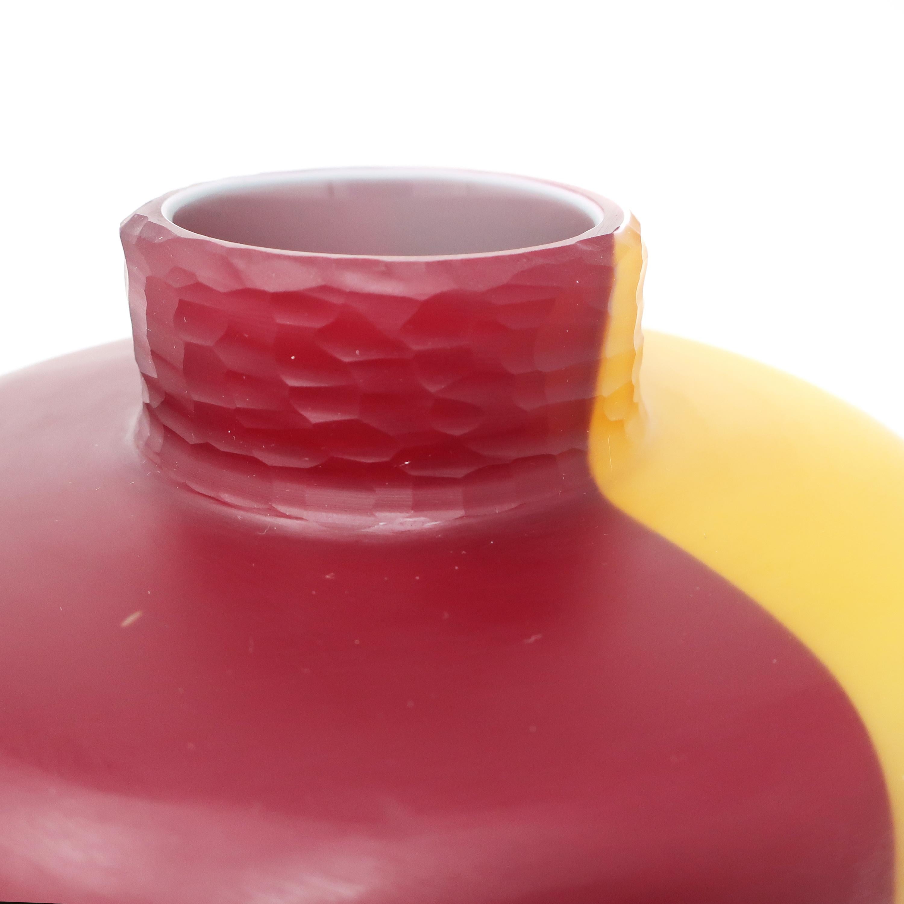 Handblown Two Tone Glass Vase by Ivan Baj for Arcade 5