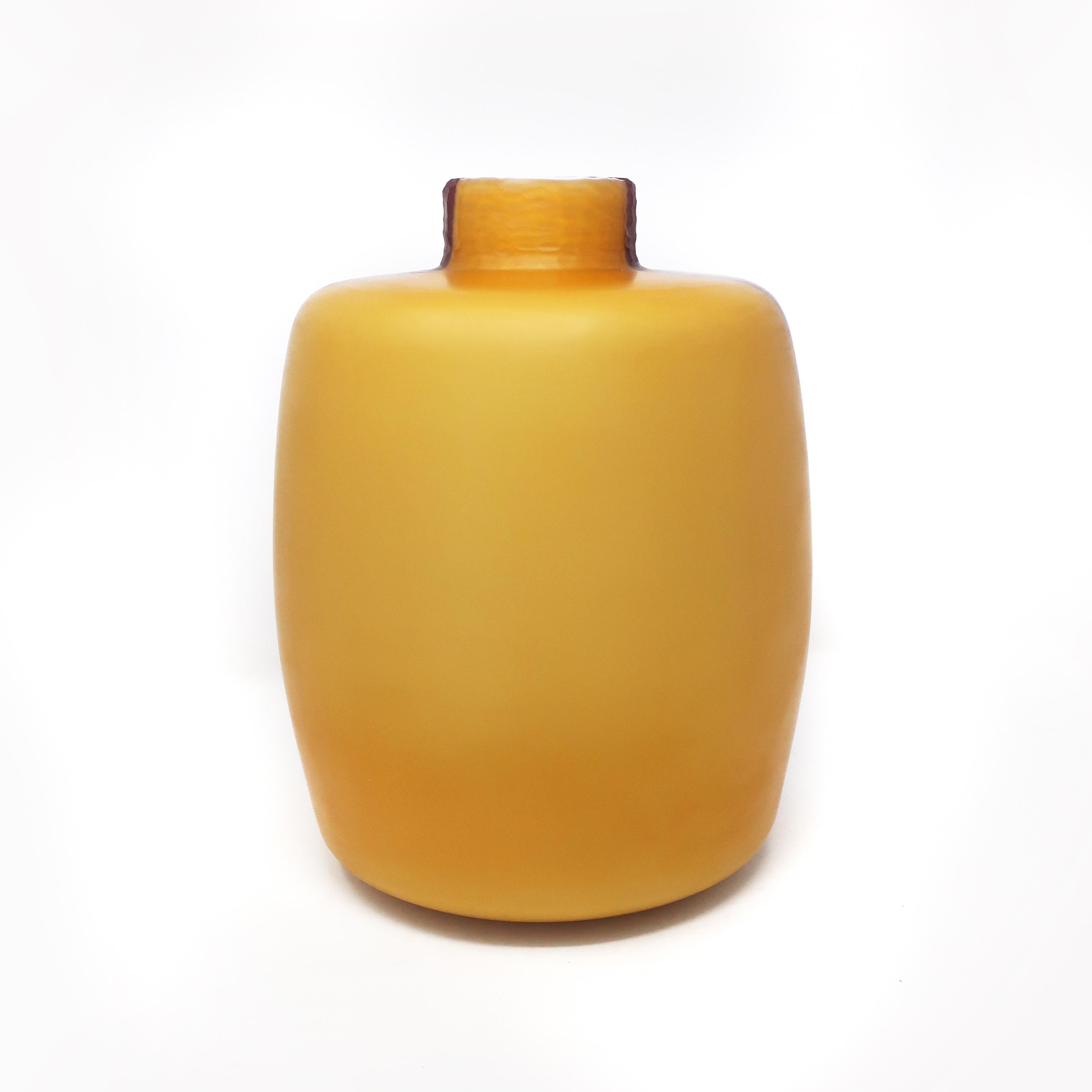 Handblown Two Tone Glass Vase by Ivan Baj for Arcade In Good Condition In Brooklyn, NY