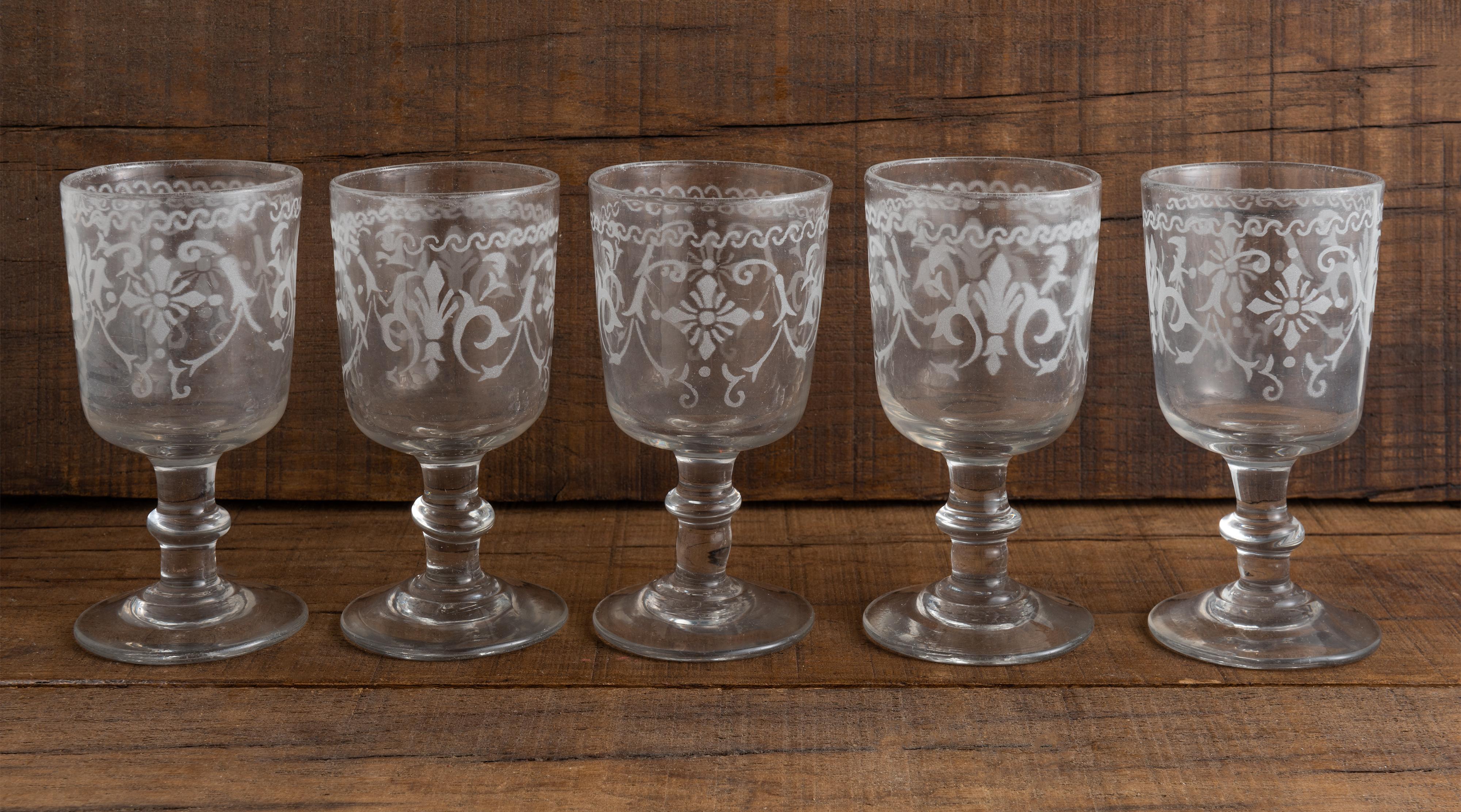 French Hand Blown Wine Glasses