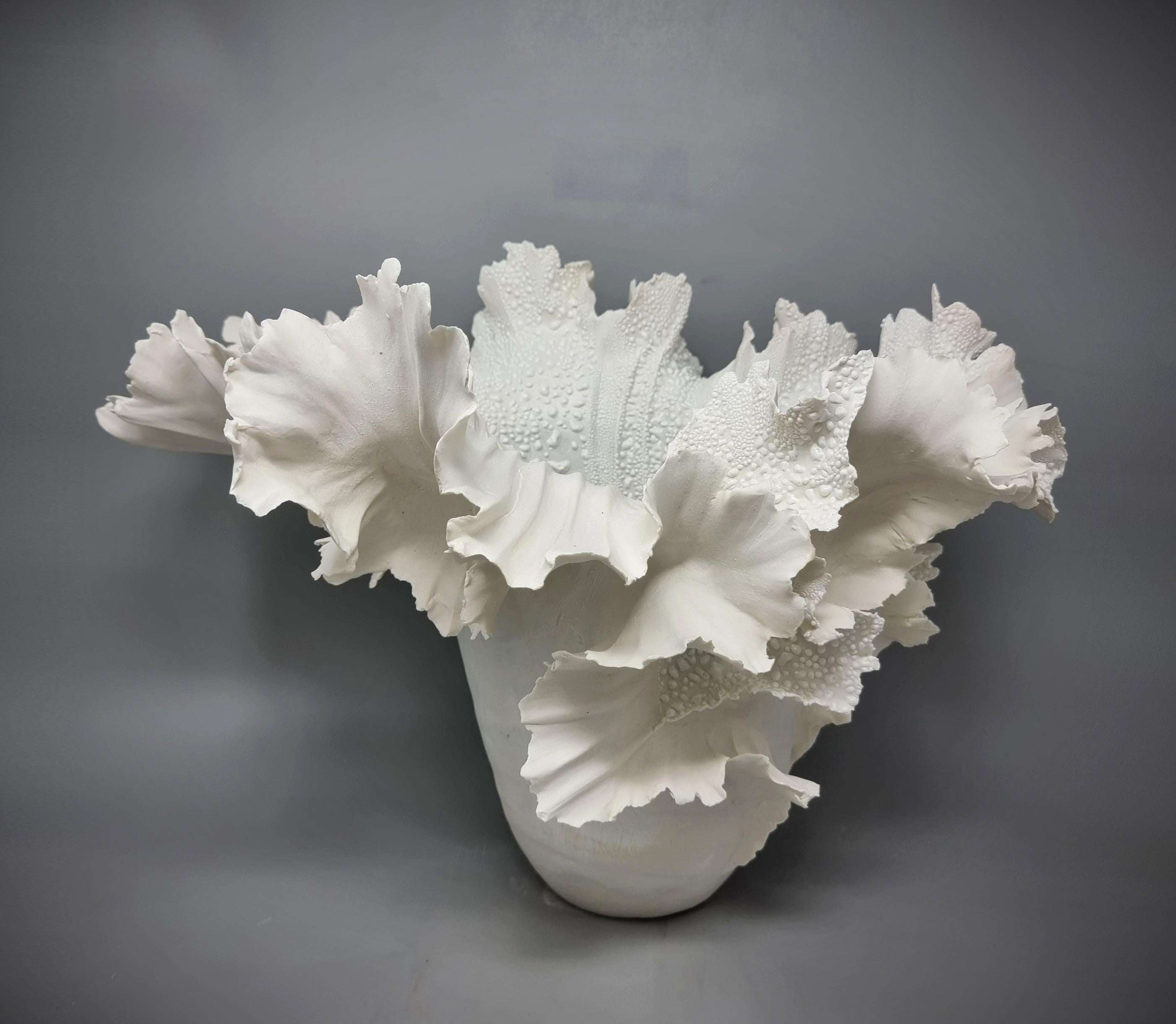 Hand-Crafted Handbuilt Paperporcelain Sculpture // Wave 146