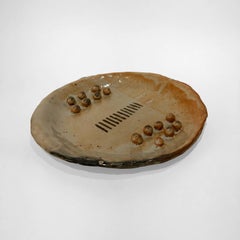 Handbuilt Stoneware Round Plate by Hannelore Freer