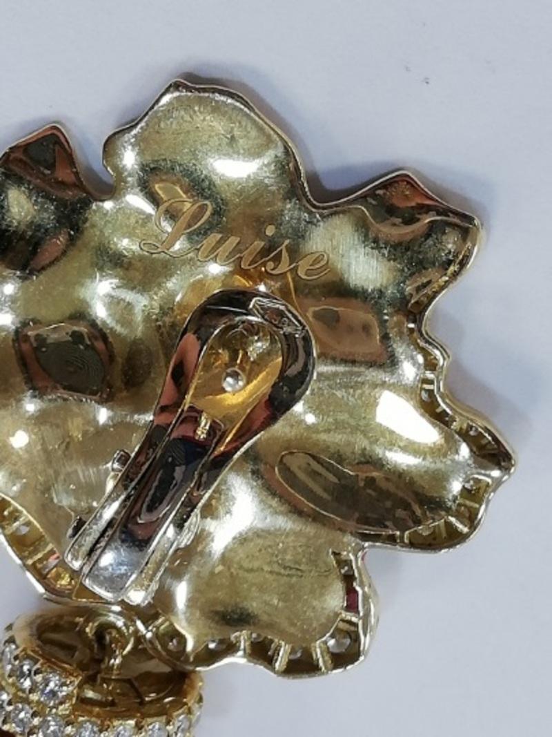 Handgefertigte Vintage-Ohrhänger Koralle, Diamanten, 18 Karat Gelbgold im Angebot 2