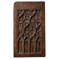 Handgeschnitzte gotische Eiche des 15. Jahrhunderts Dekorative Tafel