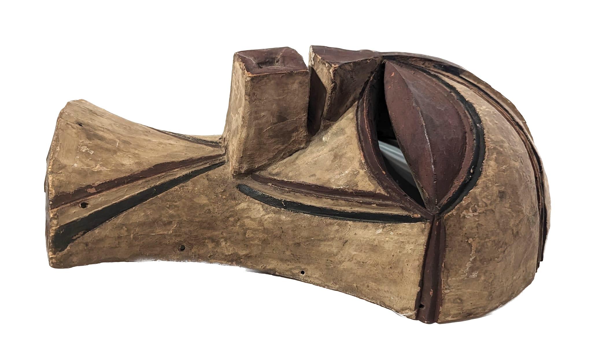 Fruitwood Handcarved Beninese Tribal Mask For Sale