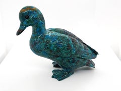 Handcarved Chrysocolla Duck