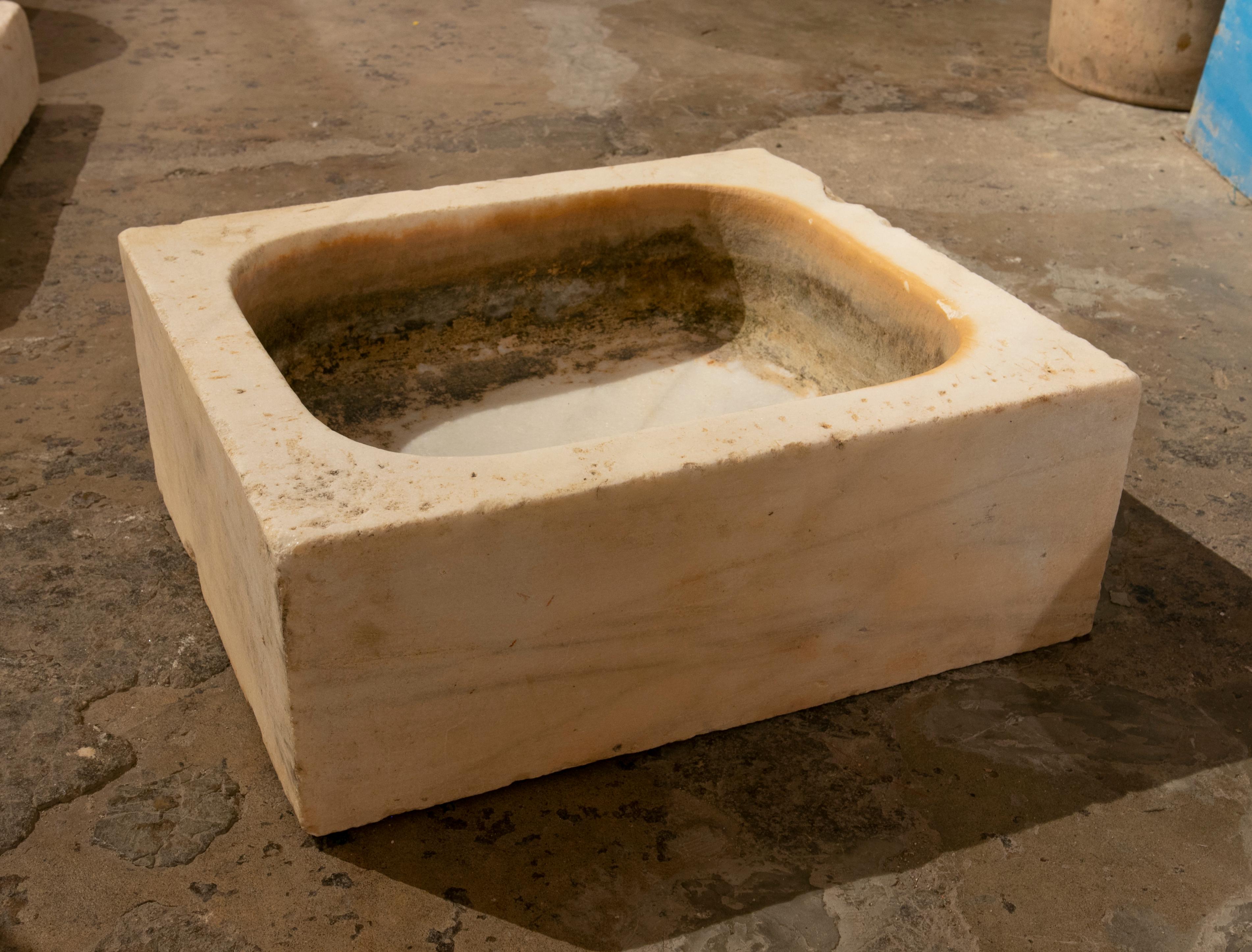 Handcarved Marble Washbasin from the XIX Century.