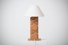 Hand Carved Midcentury French Lamp