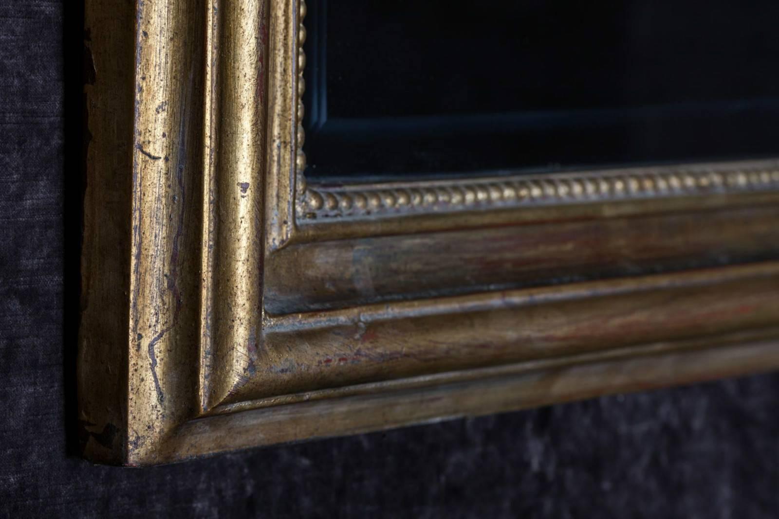 Gilt Hand-Carved Napoleon III Style Louis Philippe Mirror