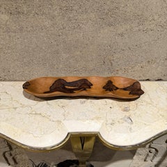 Handcarved Wood Bowl by M Everett Belize 2013 Modern