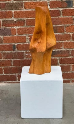 Handcarved Wooden Abstract Sculpture by Ralph Peplow of California (1907-1987)