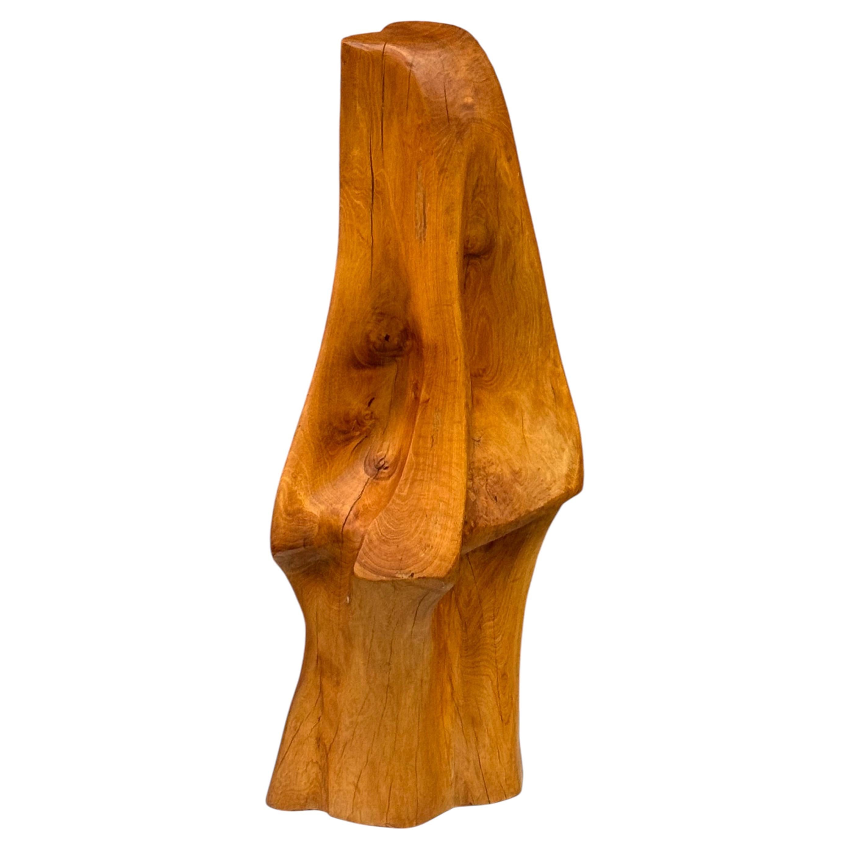 Handcarved Wooden Abstract Sculpture by Ralph Peplow of California (1907-1987)