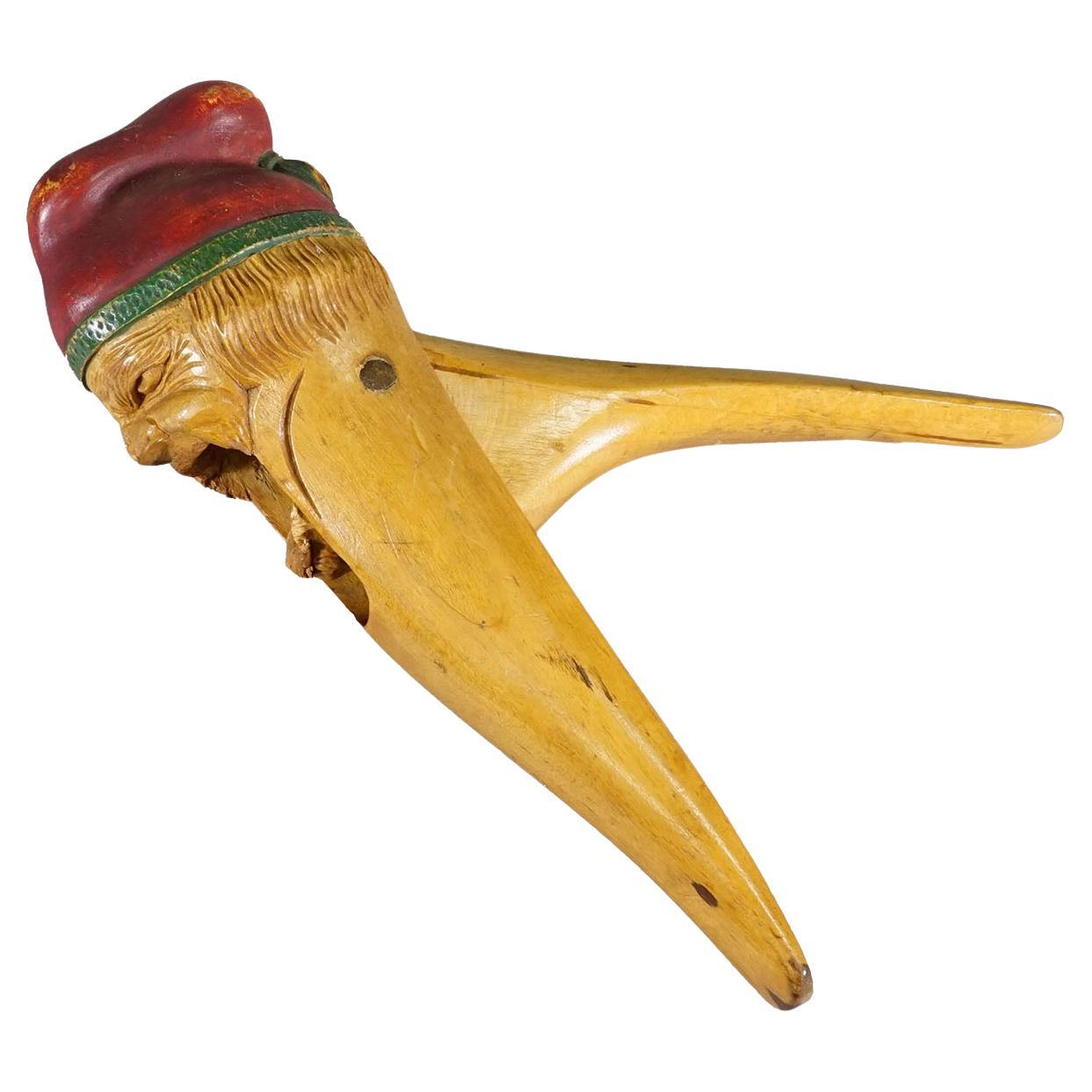 Handgeschnitzter Zwerg-Nussknacker aus Holz, Schweiz - Brienz ca. 1930