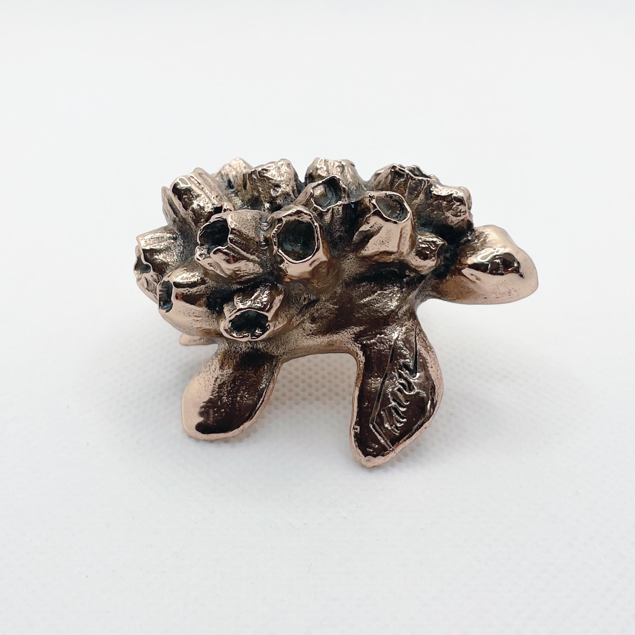 Scultura in bronzo in miniatura di tartaruga marina, realizzata a mano da Javier de la Rosa in vendita 2