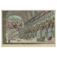 Handcolored Copperplate Engraving Showing a Perspective View of a Chinese Temple