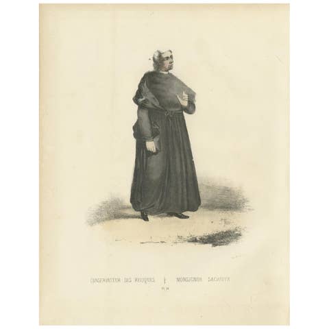 Handcolored Lithograph of Conservateur des Reliques (Custodian of Relics), 1862
