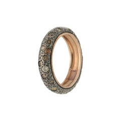 Handcraft 14 Karat Yellow Gold Diamonds Band Ring