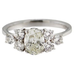 Handcraft 18 Karat Weißgold Diamanten Verlobungsring
