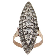 Handcraft 9 Karat Gelbgold Diamanten Cocktail Ring