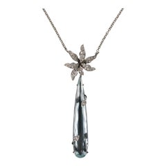 Aquamarine крест золотой