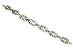 Handcraft Brazilian Aquamarine 18 Karat White Gold Diamonds Cuff Bracelet