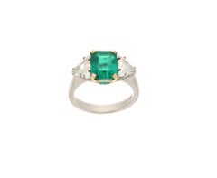 Handcraft Colombian Emeralds 18 Karat White Gold Diamonds Engagement Ring