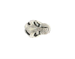 Handcraft Cougar 18 Karat White Gold Diamonds Cocktail Ring