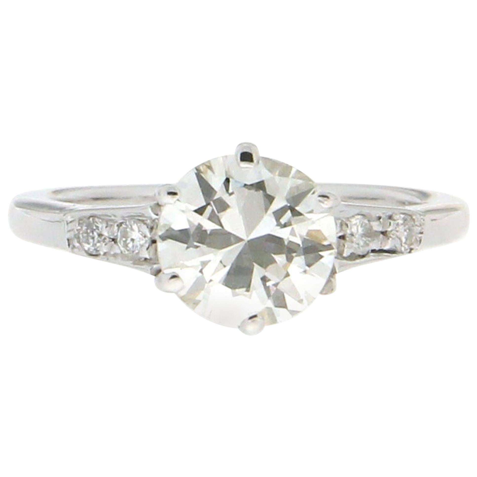 Handcraft Diamant 18 Karat Weißgold Verlobungsring