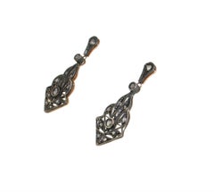 Handcraft Diamonds 14 Karat Yellow Gold Drop Earrings