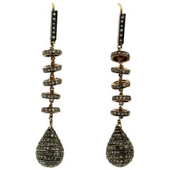Handcraft Diamonds 14 Karat Yellow Gold Drop Earrings