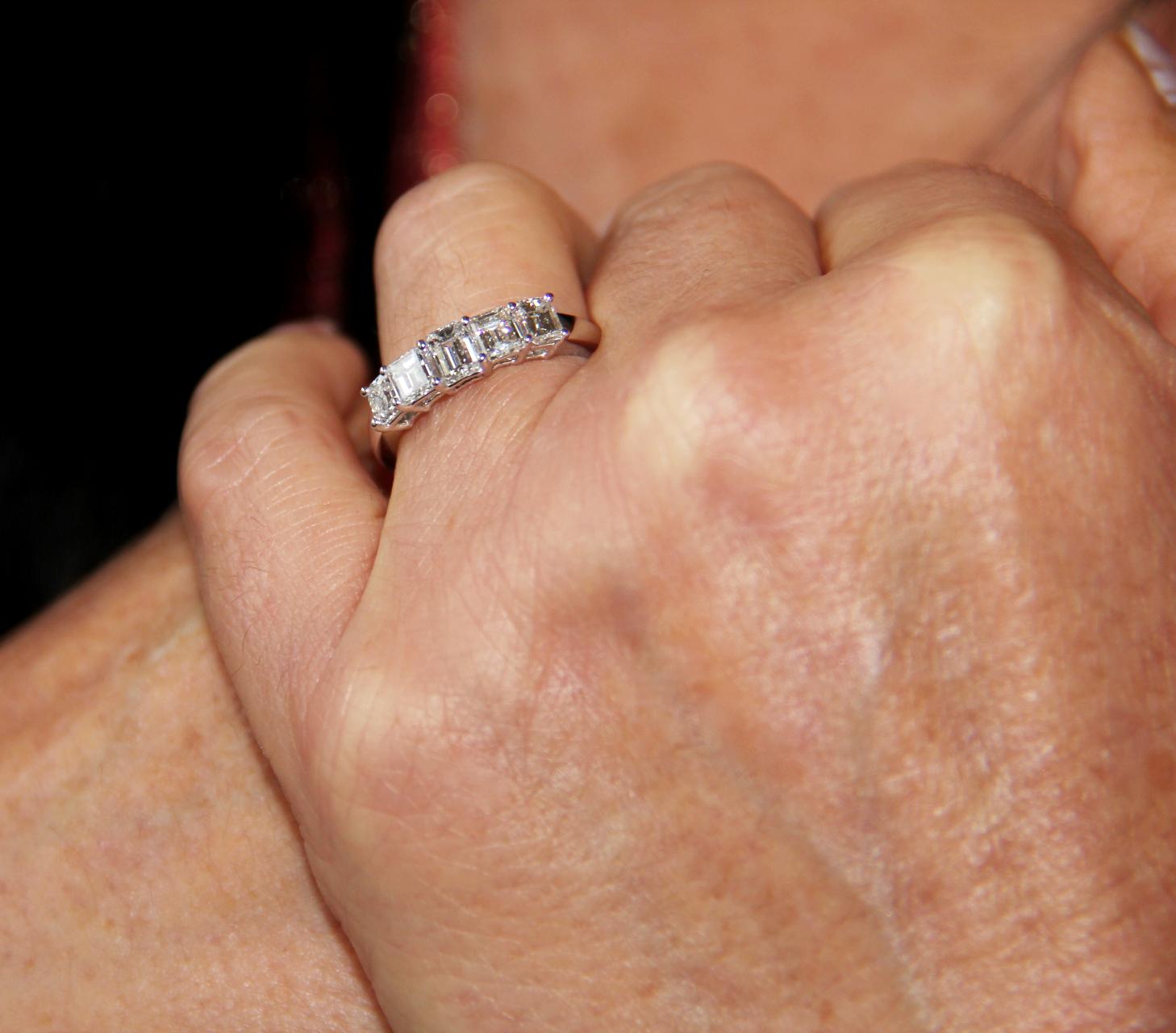 Handcraft Diamonds 18 Karat White Gold Engagement Ring For Sale 5