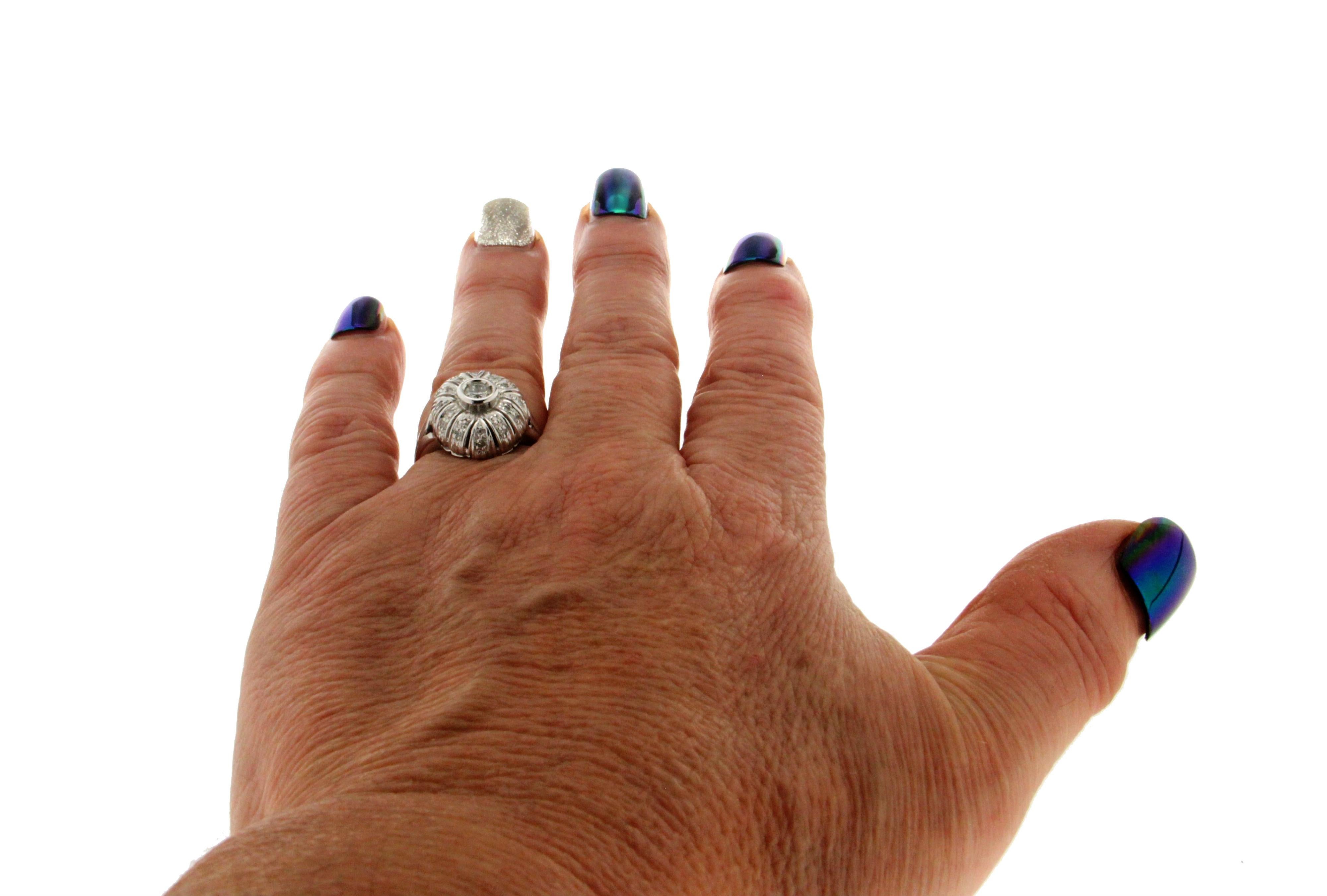 Handcraft Diamonds 18 Karat White Gold Engagement Ring 5