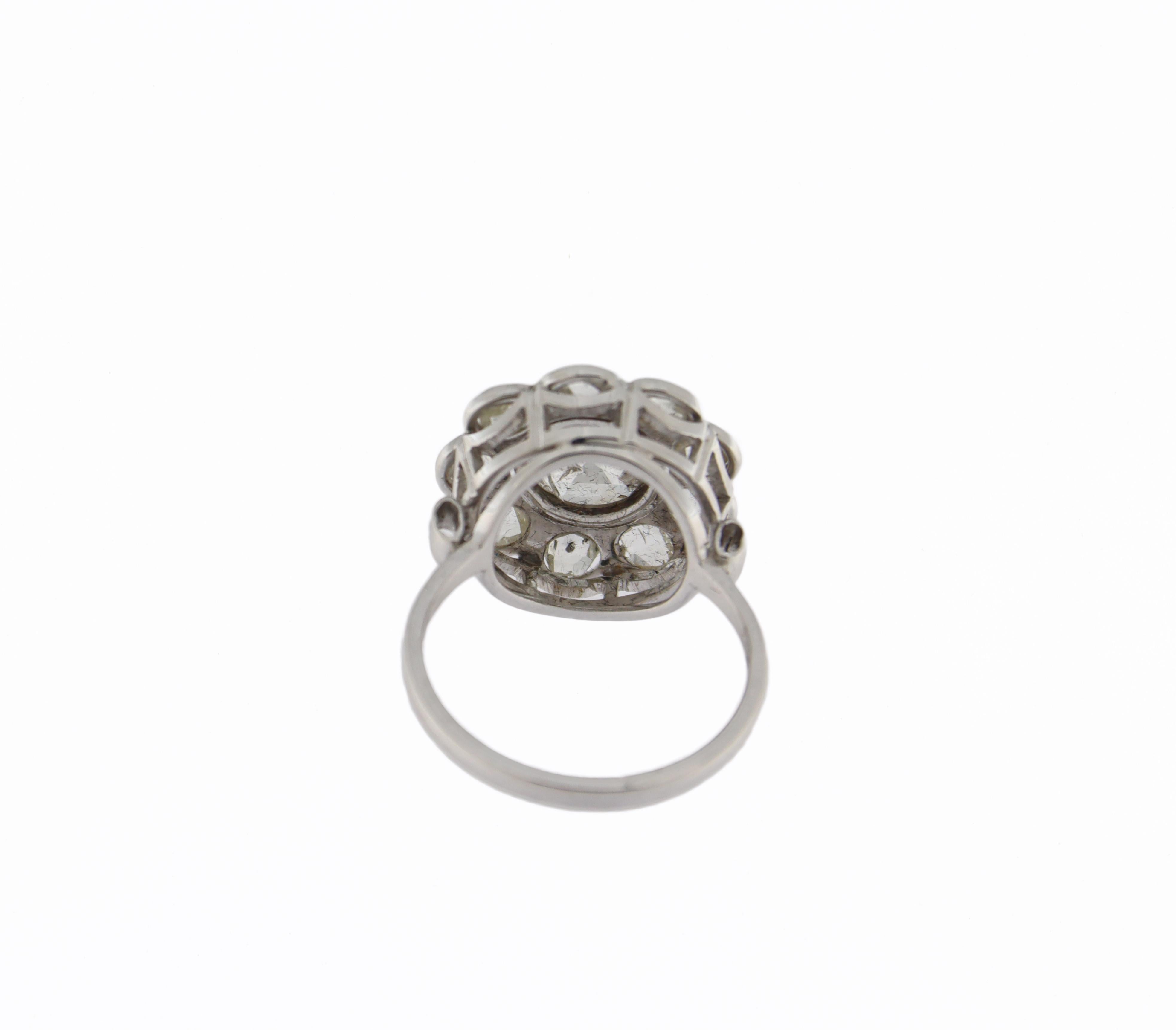 Handcraft Diamonds 18 Karat White Gold Engagement Ring For Sale 4