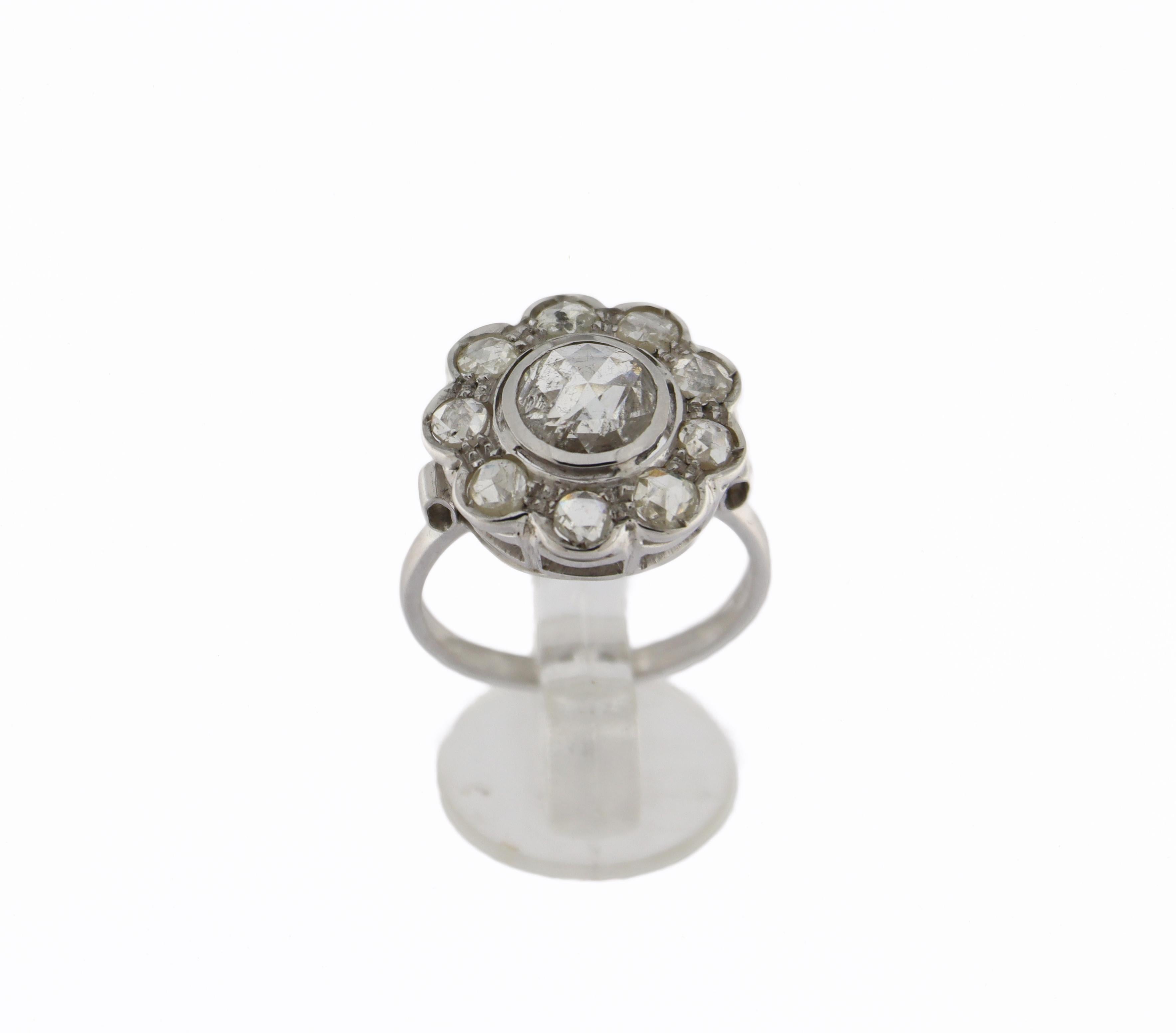 Handcraft Diamonds 18 Karat White Gold Engagement Ring For Sale 5