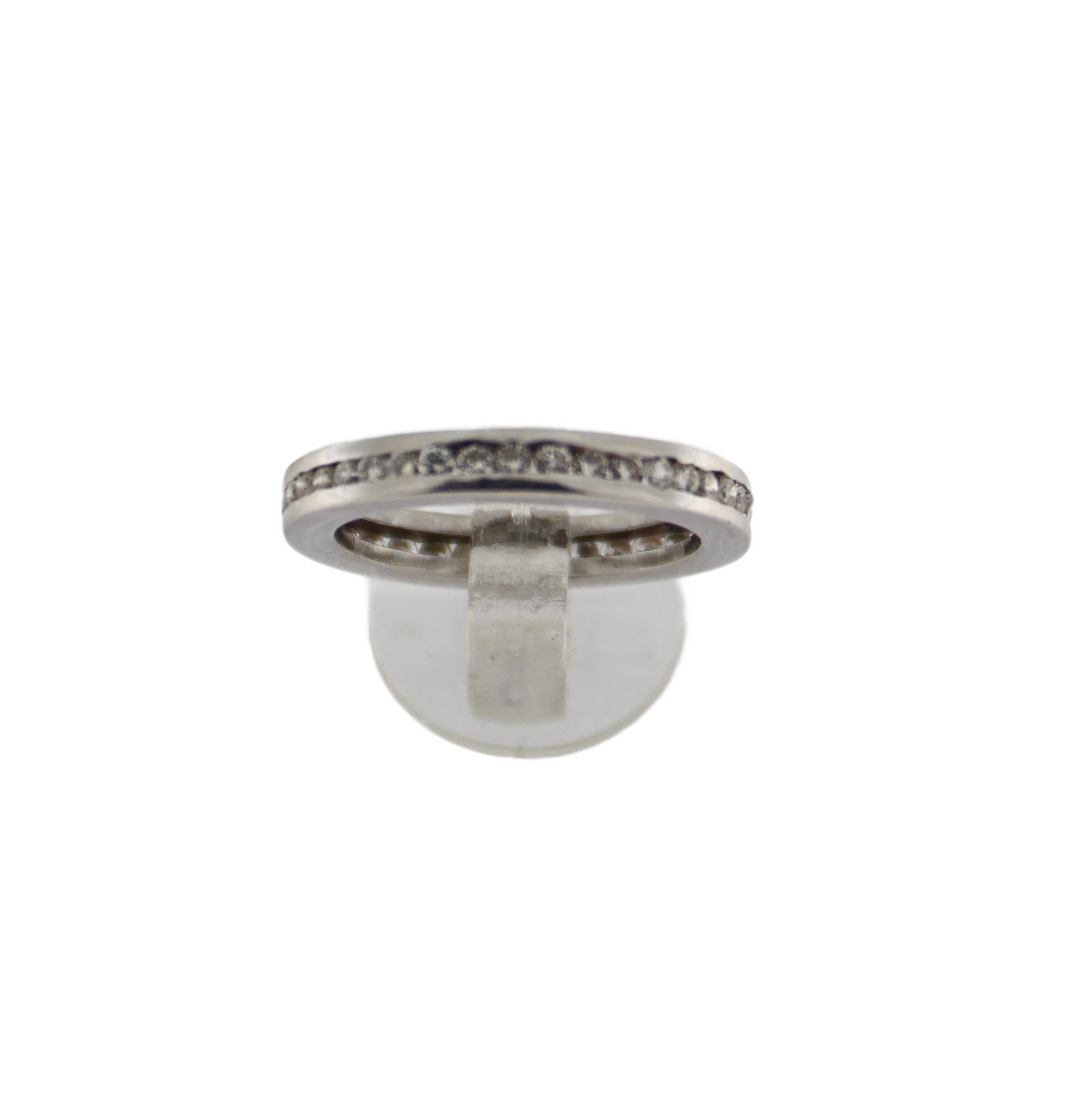 Brilliant Cut Handcraft Diamonds 18 Karat White Gold Engagement Ring For Sale