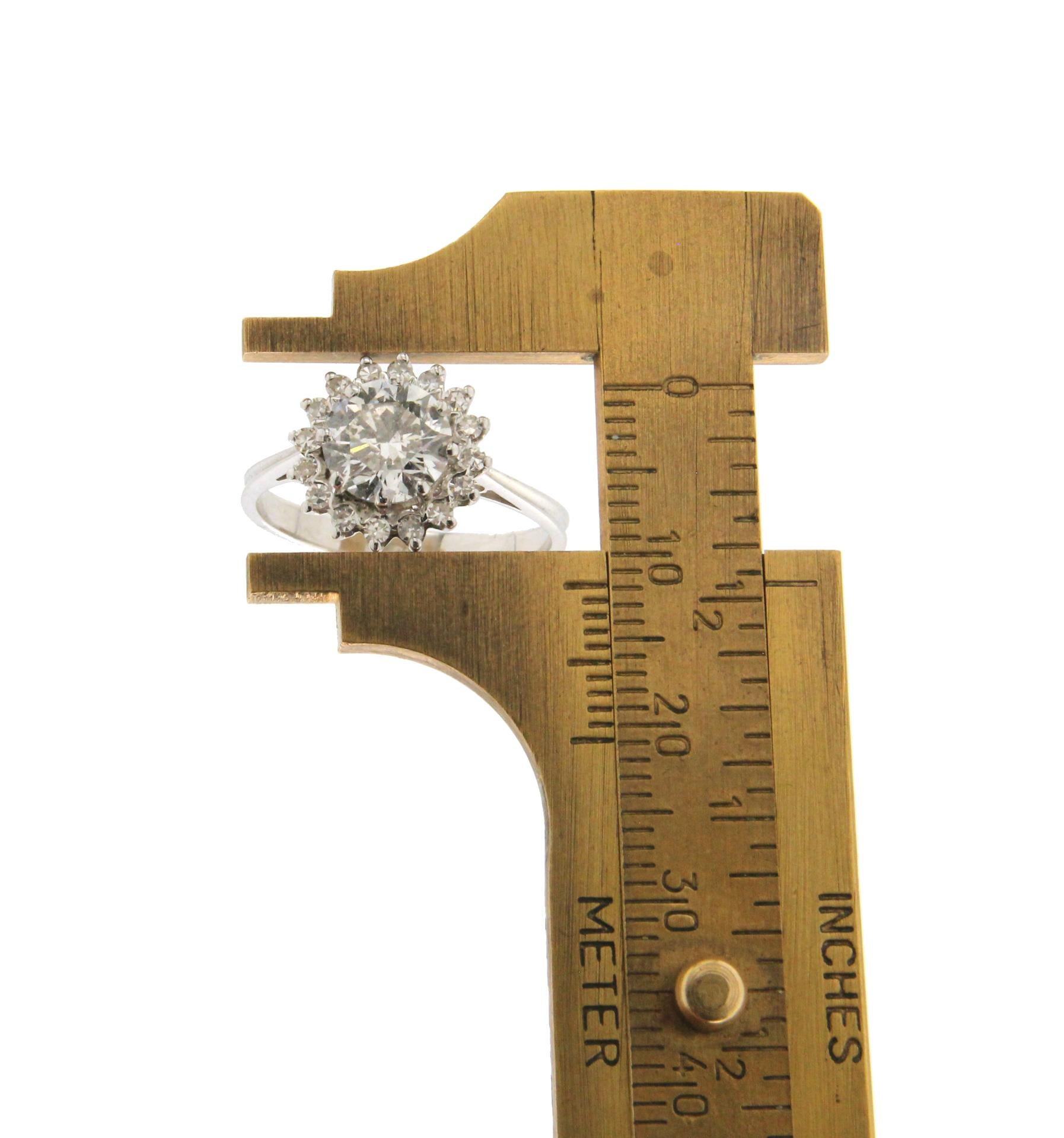 Handcraft Diamonds 18 Karat White Gold Engagement Ring For Sale 1