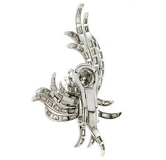 Handcraft Diamonds Baguette Platinum Stud Earrings