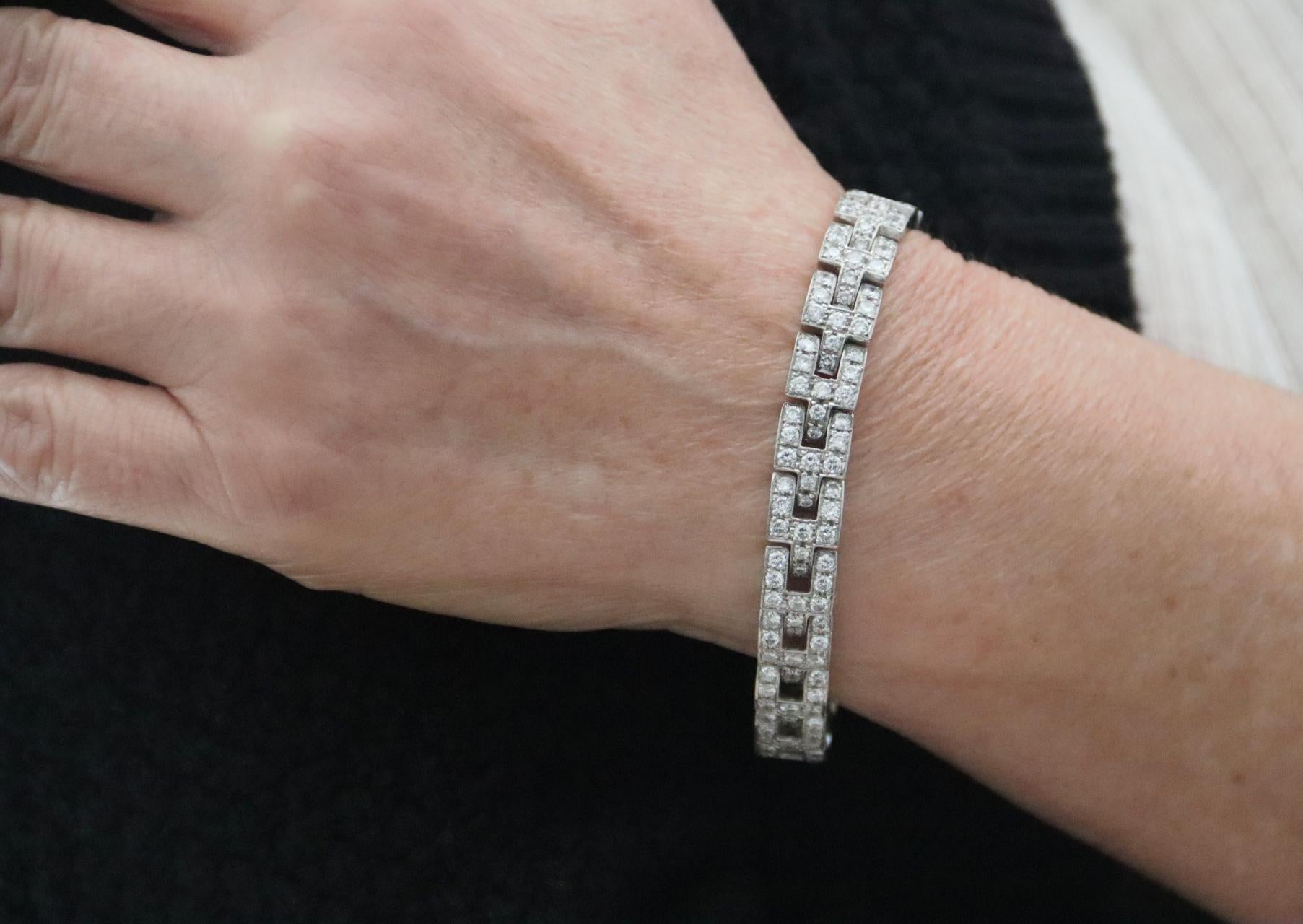 Handcraft Diamonds Platinum Cuff Bracelet 4