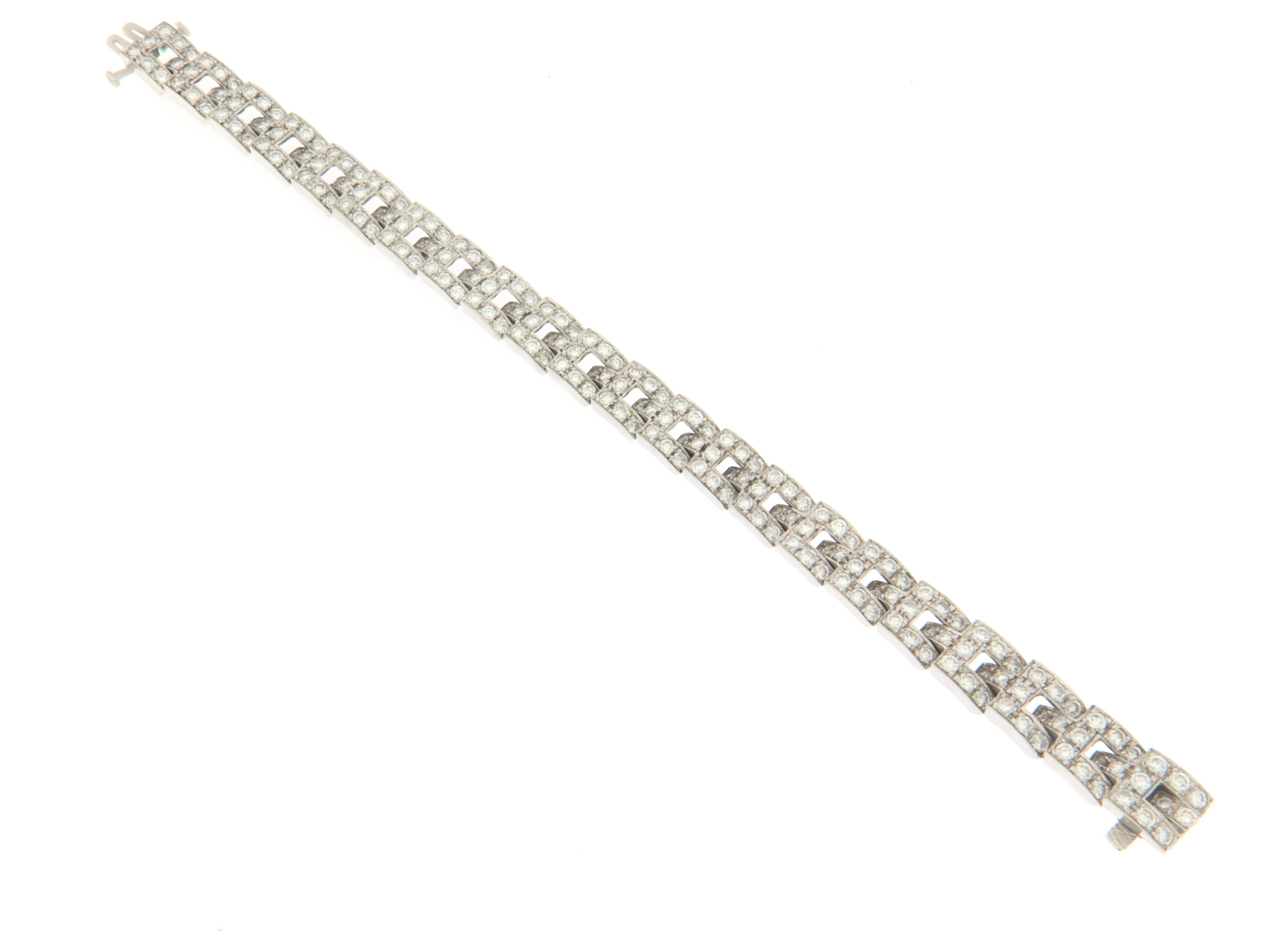 Artisan Handcraft Diamonds Platinum Cuff Bracelet