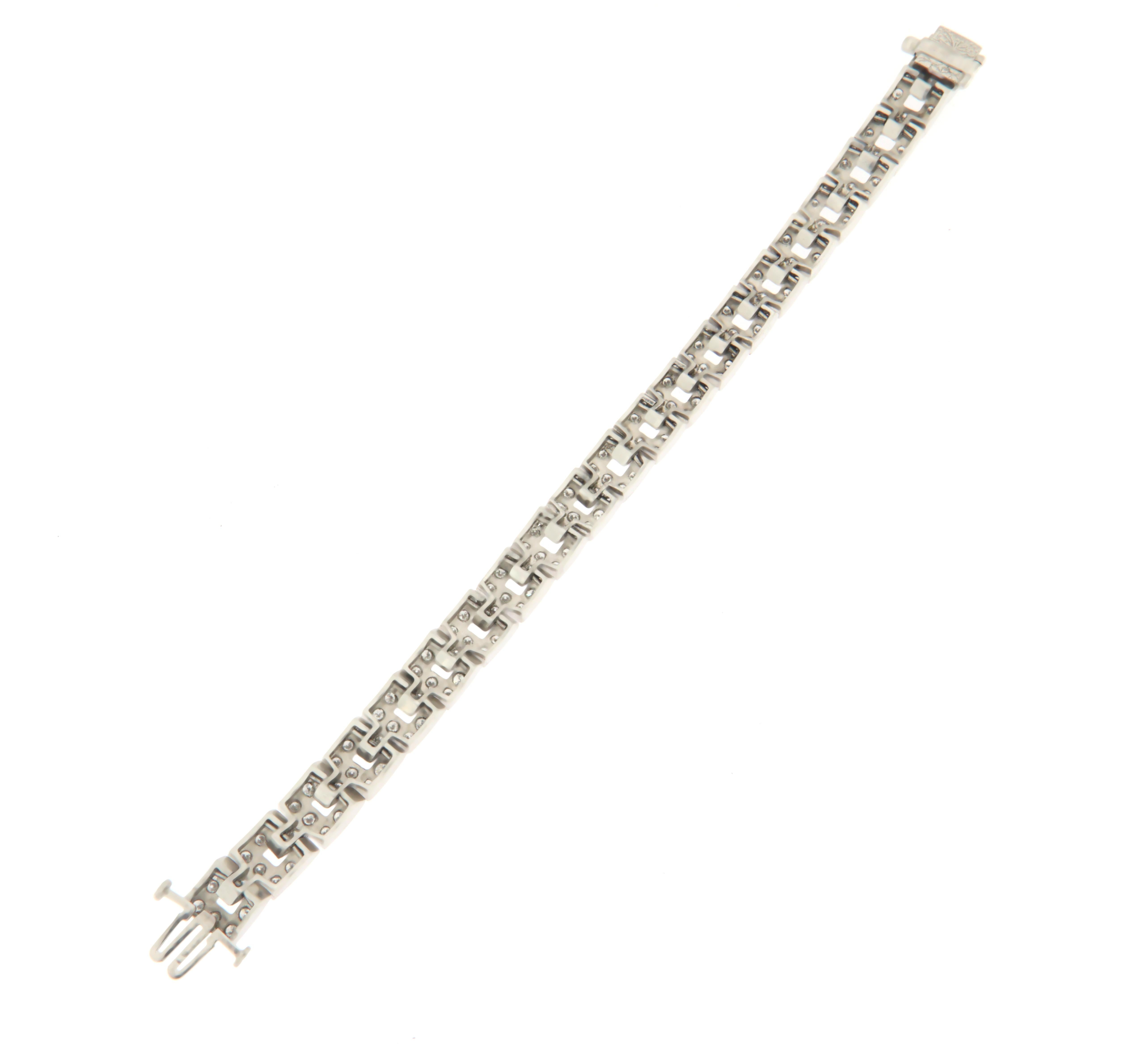 Women's Handcraft Diamonds Platinum Cuff Bracelet