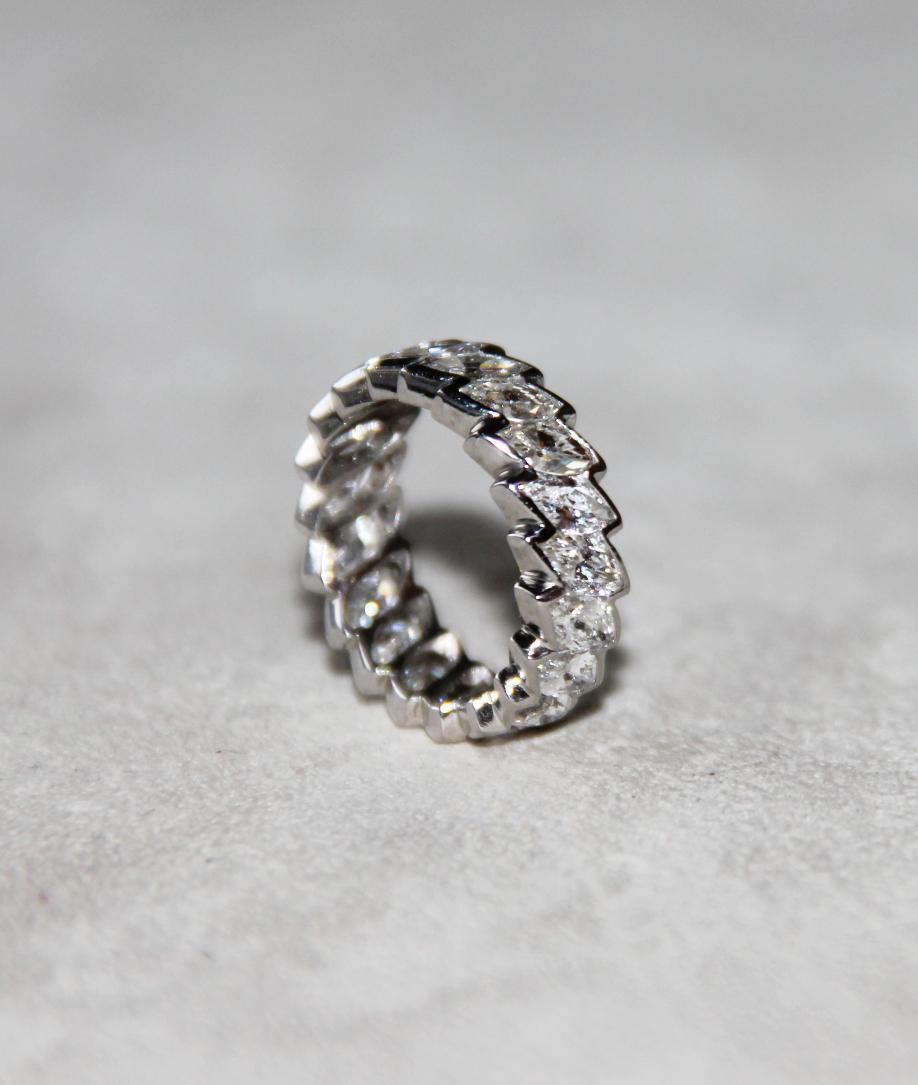 Handcraft Diamonds Platinum Engagement Ring For Sale 5
