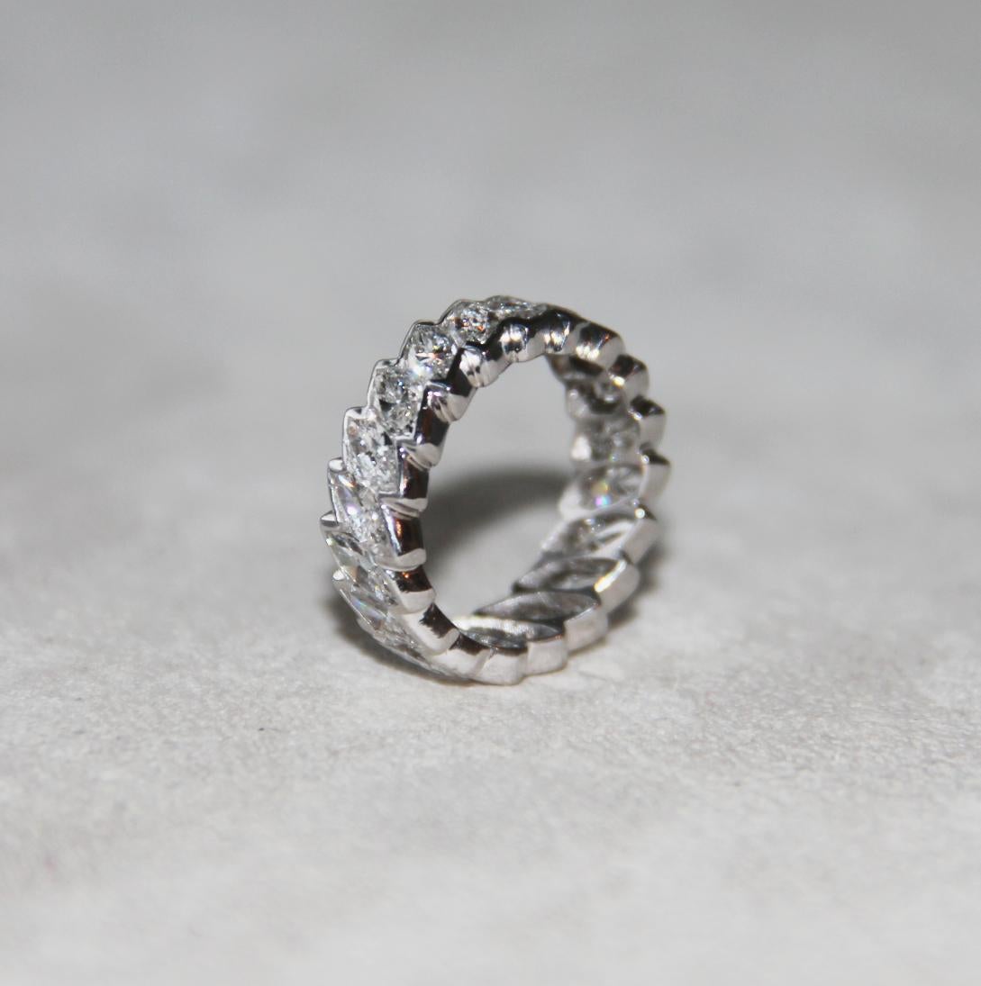 Handcraft Diamonds Platinum Engagement Ring For Sale 7