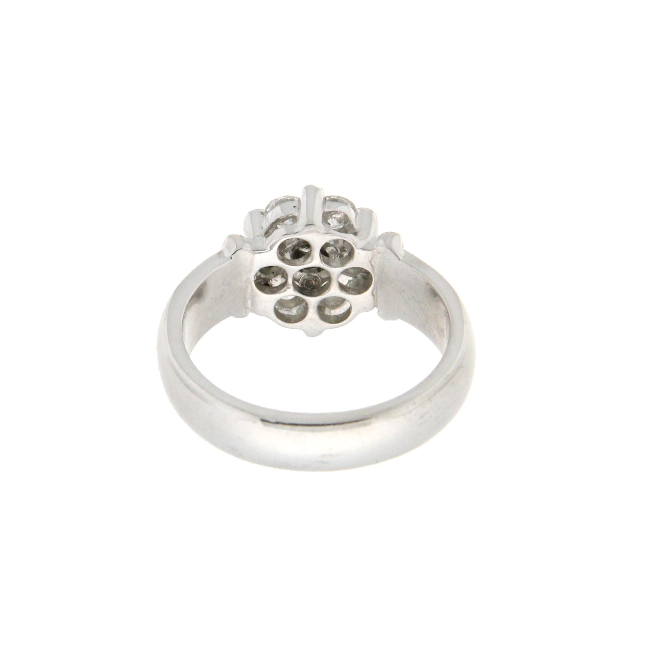 Brilliant Cut Handcraft Diamonds Platinum Engagement Ring For Sale